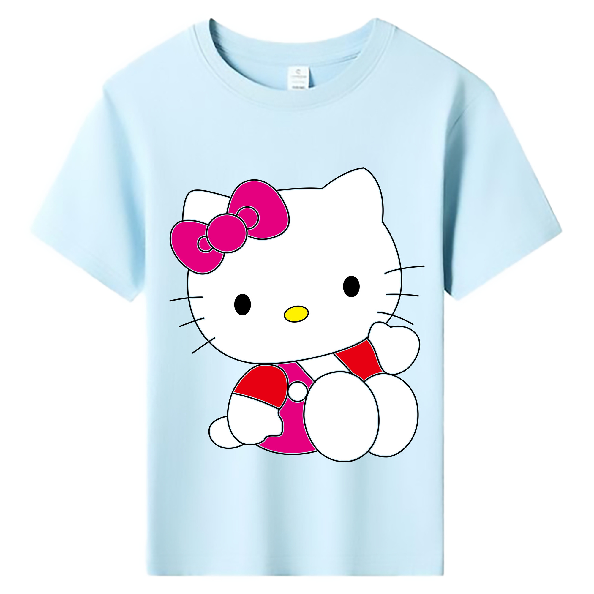 （画像用） Hello Kitty ハローキティ 綿100％キッズTシャツ（フロントプリント）